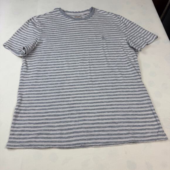 Penguin by Munsing Wear Mens gray white striped short sleeve T shirt with logo - Picture 12 of 16